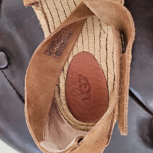πΌHPπΌUGG Women's Mila Gladiator Espradille Chestnut Suede Sandals 8.5 - Picture 9 of 14